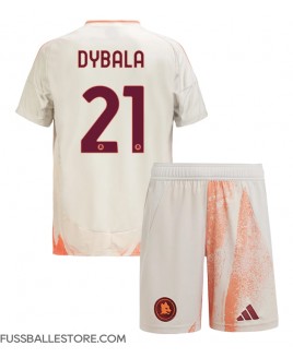 Günstige AS Roma Paulo Dybala #21 Auswärts Trikotsatzt Kinder 2024-25 Kurzarm (+ Kurze Hosen)